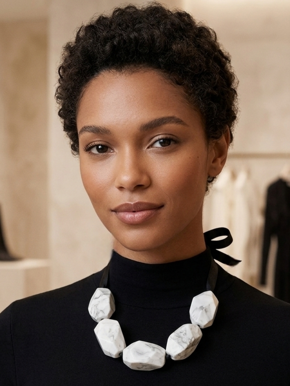 Mango MNG Huge Beads Collar Necklace